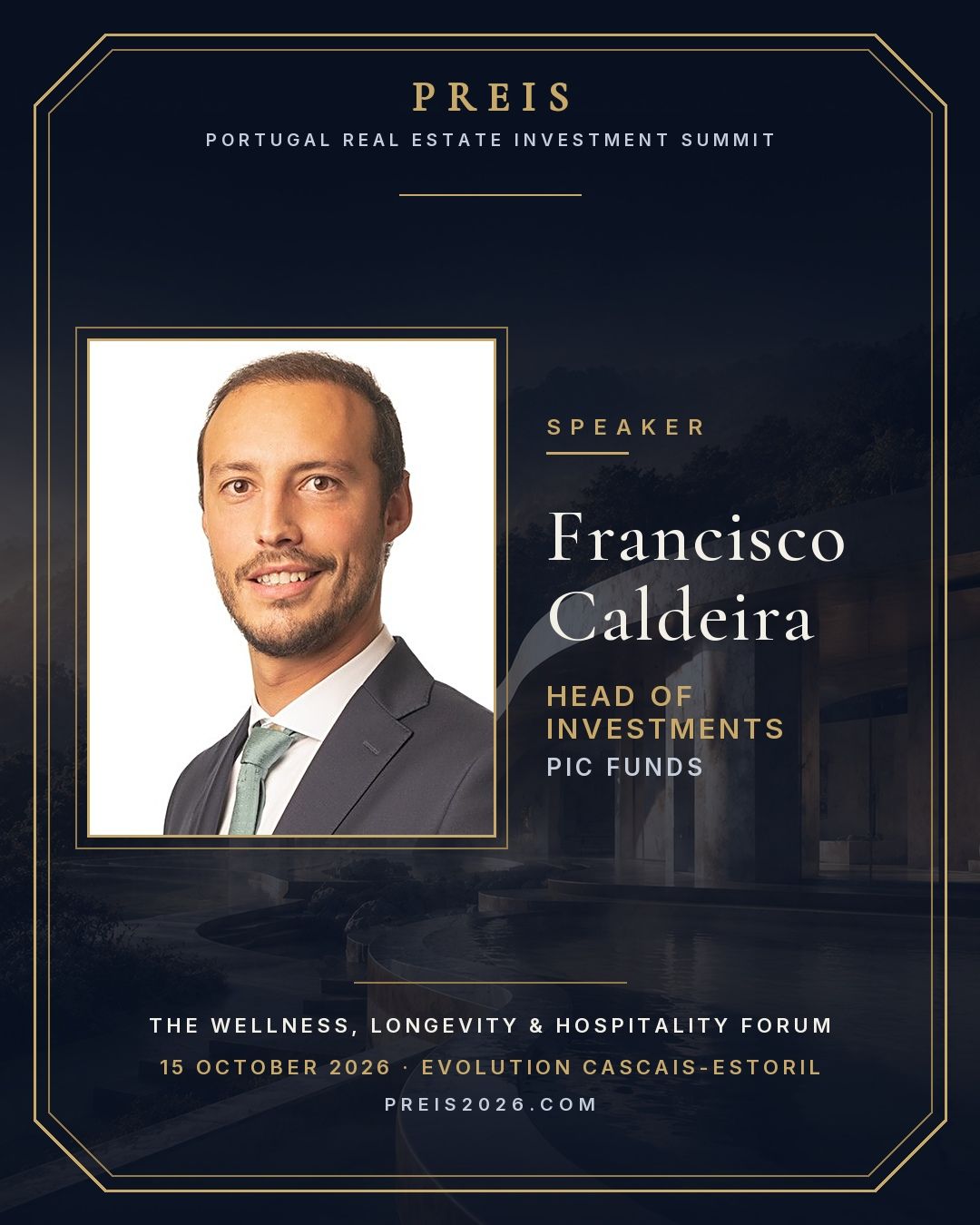 Francisco Caldeira will be a speaker at PREIS